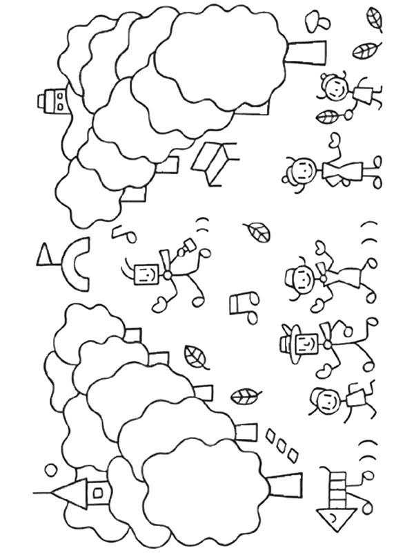 Plansa de colorat cu Toamna 129 34
